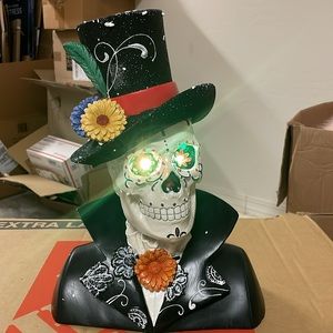 Skull Bust with Color Changing LED Lights